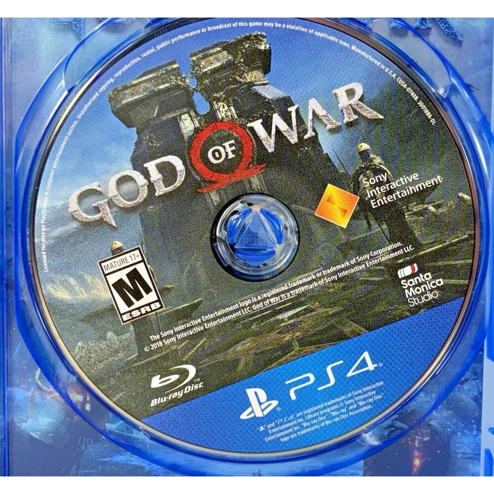 God of War Sony PlayStation 4 Santa Monica Studio 2018 with Insert Tested